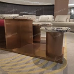 Statement Coffee Table with Marble-Effect Surfaces and Fragmented Design